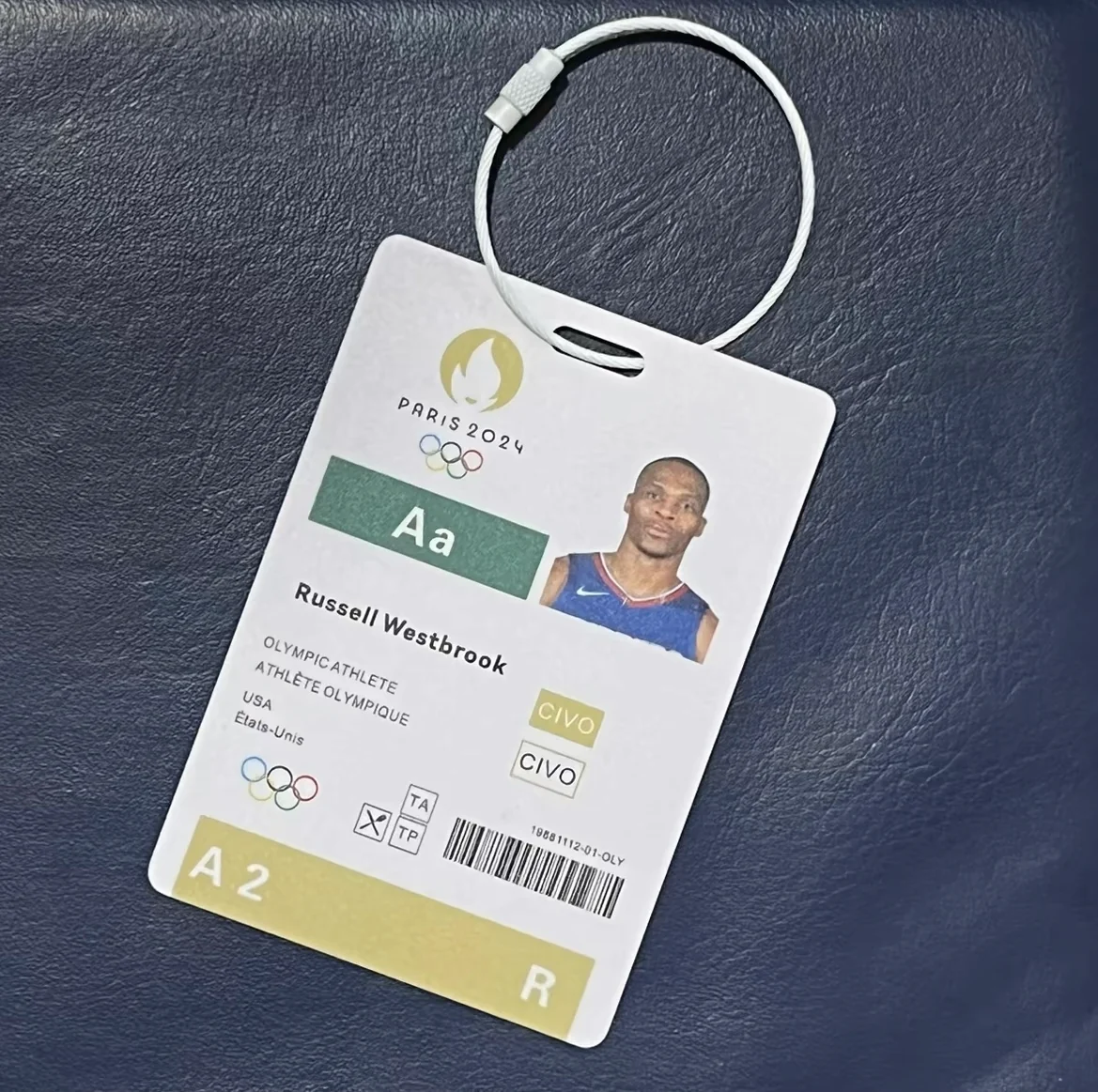 American Dream Team Paris Basketball Player ID/Backpack Pendant - Image 11