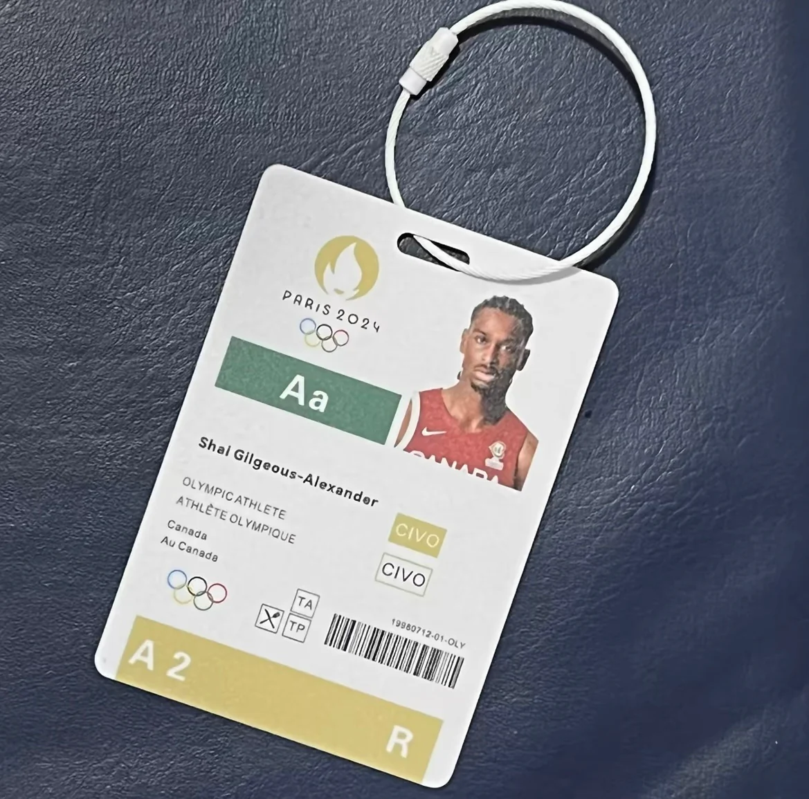 American Dream Team Paris Basketball Player ID/Backpack Pendant - Image 14