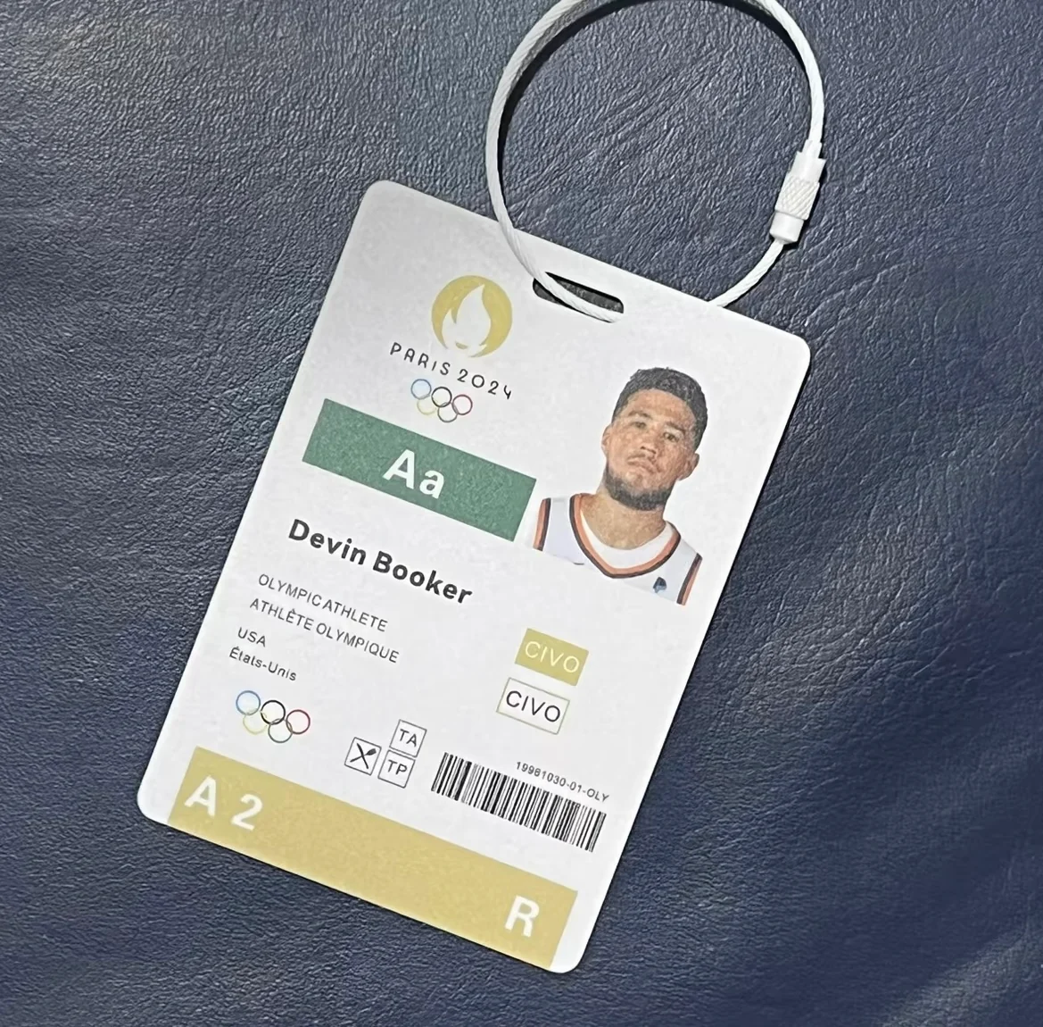 American Dream Team Paris Basketball Player ID/Backpack Pendant - Image 17