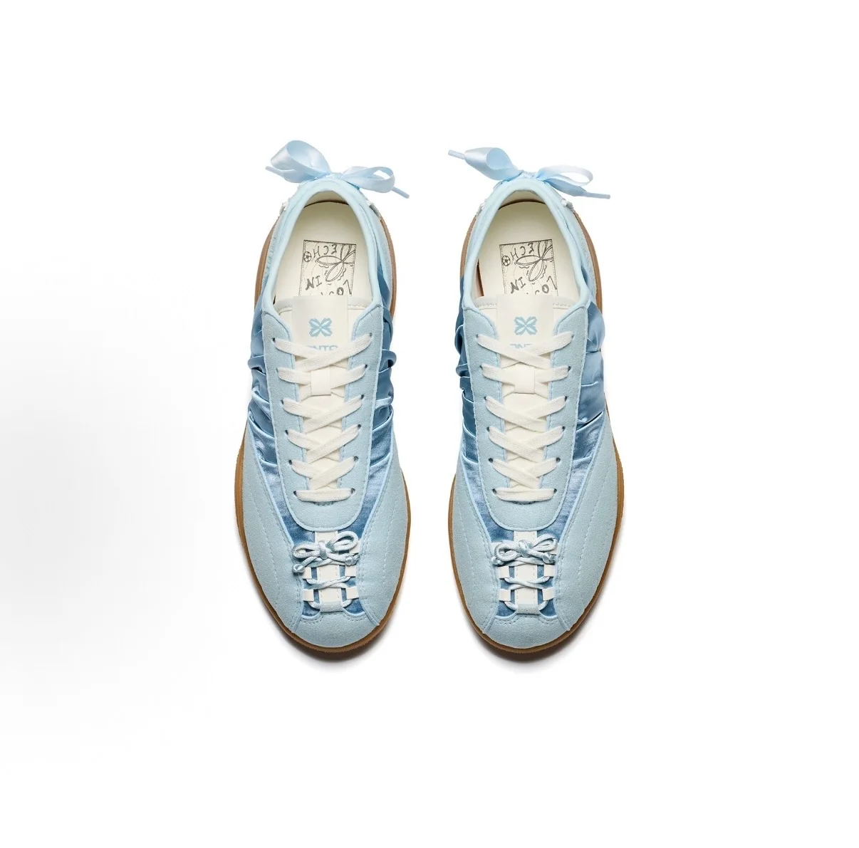 （Guan Xiaotong）Anta Colorfit × Lost In Echo Ballet Thin-Sole GAT Sneakers - Blue - Image 3