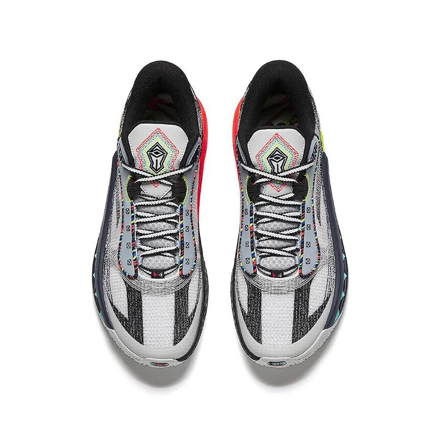 Anta Shock Wave 6 - Gray/Yellow/Red - Image 4