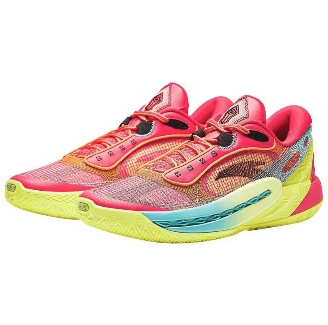 (Women & Men)Anta Shock Wave 6 - Red/Yellow - Image 2