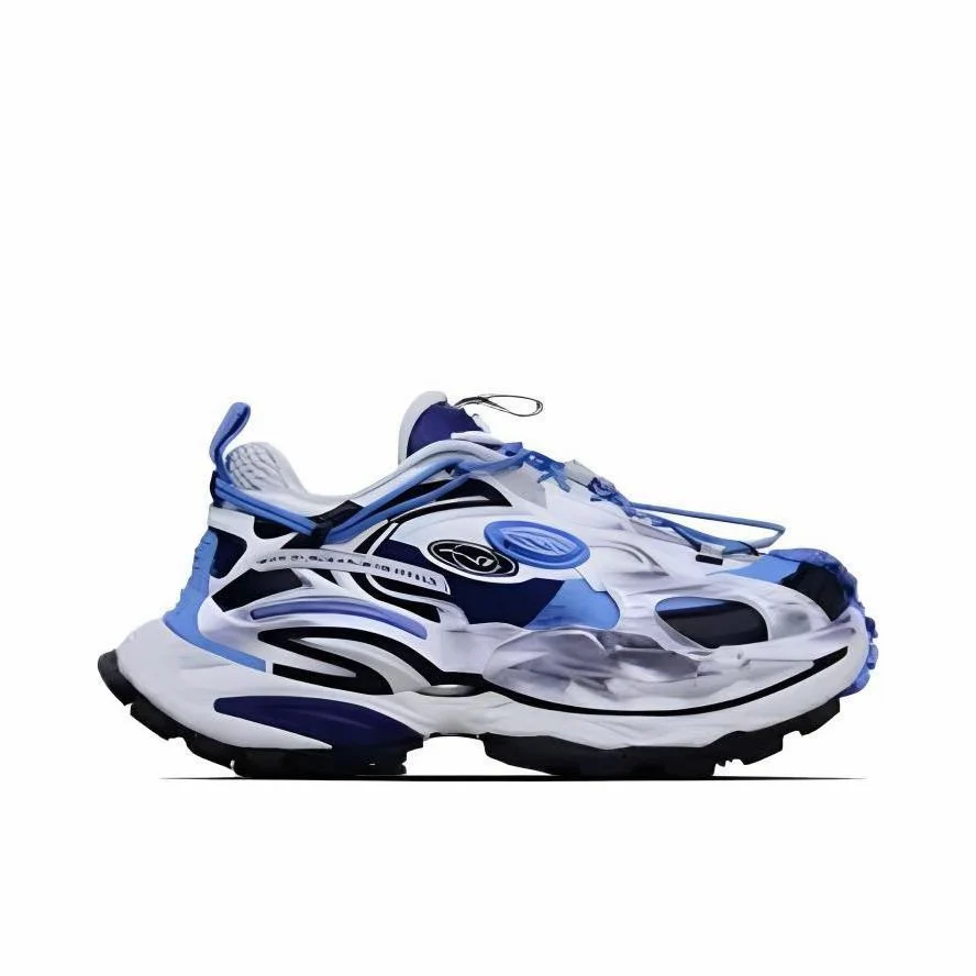 （Women）ANTA SNEAKERVERSE StrataVerse Rock Layer Low Dad Shoes - Nautical Blue/Pure White - Image 3