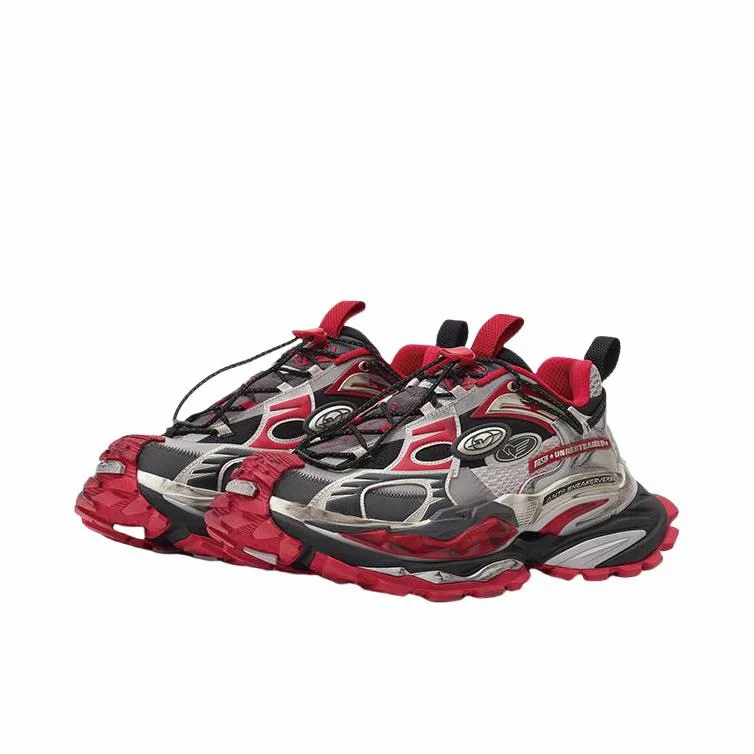 (Women & Men)ANTA SNEAKERVERSE StrataVerse Rock Layer Low Dad Shoes - Red/Gray - Image 2