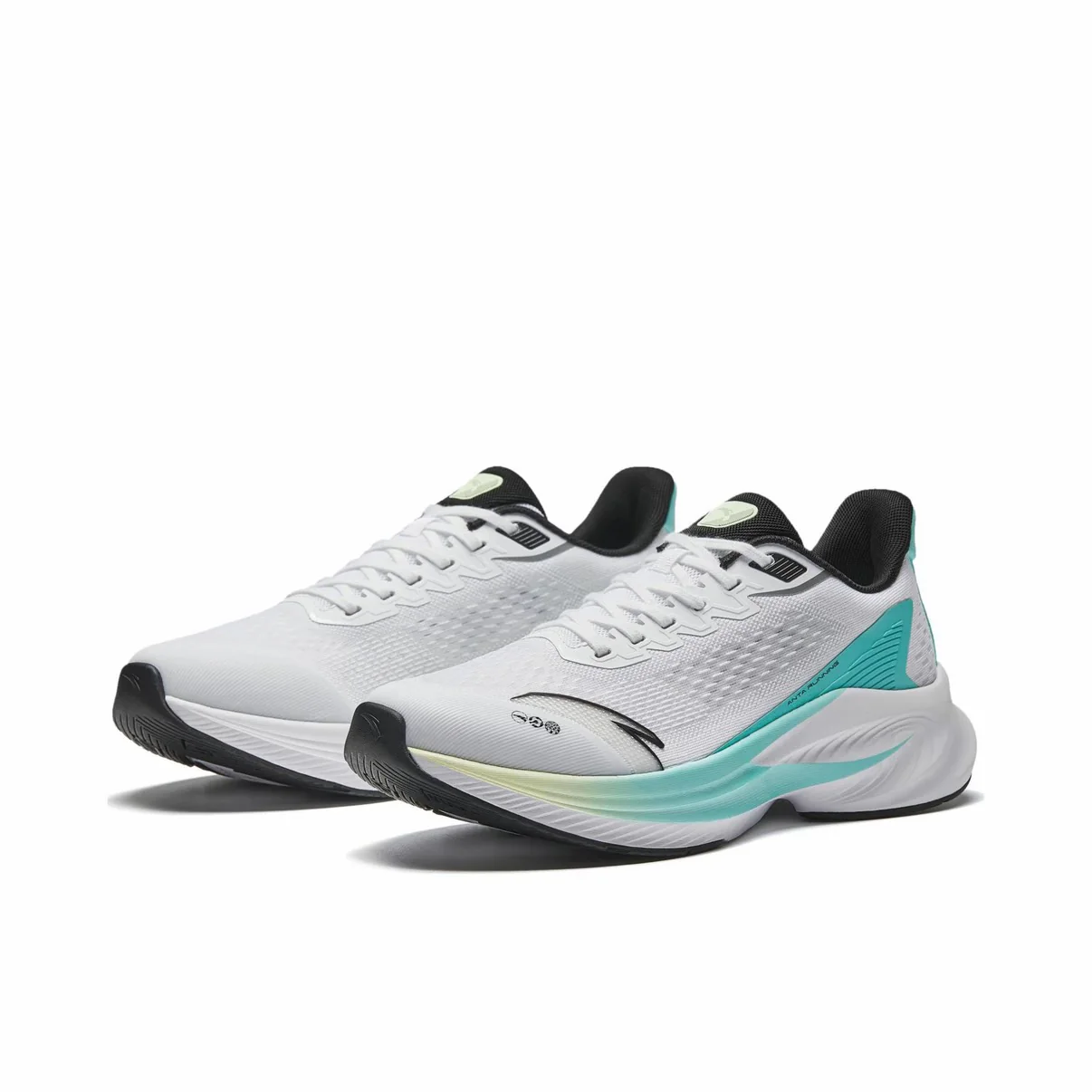 【Yibo Wang】 Anta Stinger 6 Fabric PP Film Running Shoes - White/Clear Blue - Image 2