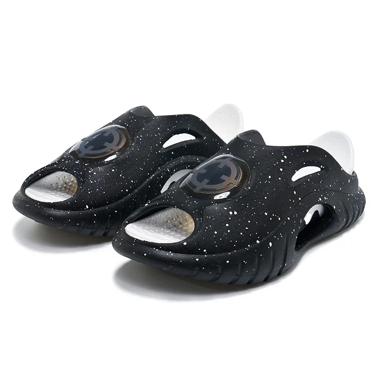 Austin Reaves x RIGORER Waterproof Soft Elastic Shark Slippers - Coconut Ash - Image 2