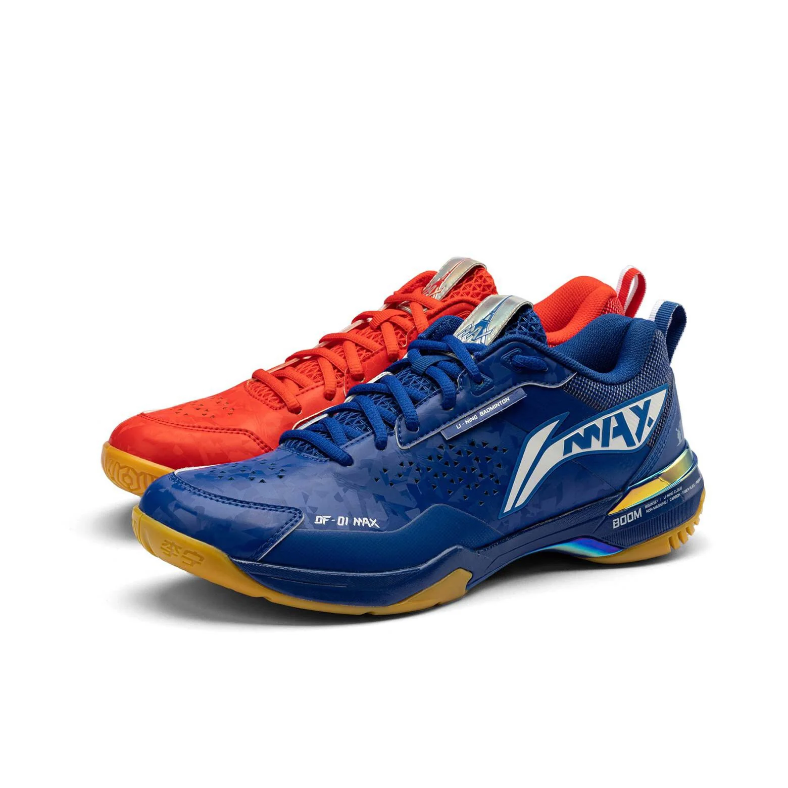 Blade DF-01 Max | Li-Ning Badminton Shoes - Mandarin Duck/Blue Red - Image 2