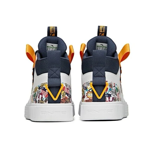 Coca Cola x Anta Anti-slip Skateboard Shoes - White/Blue - Image 5