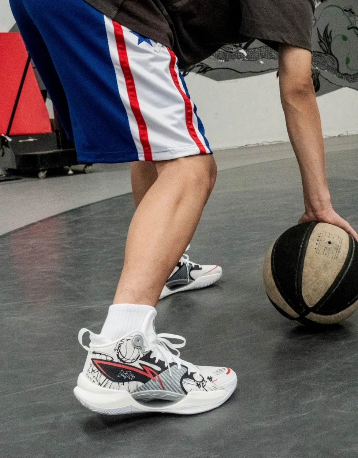 （Custom Sneakers）Li-Ning Super Light 2022 x The First Slam Dunk - Black/Red - Image 3