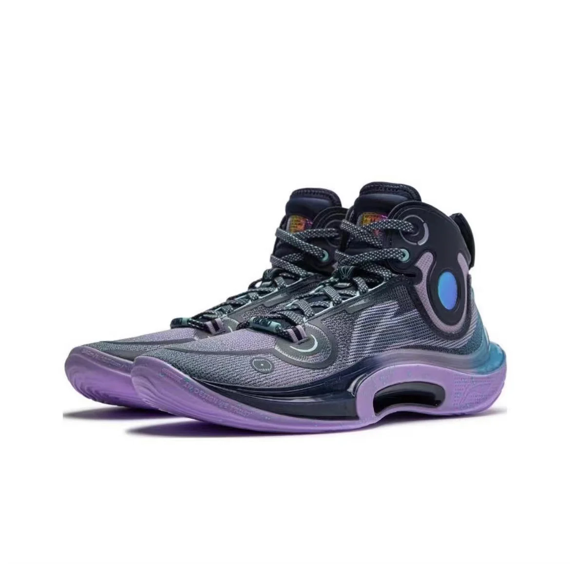 Fred VanVleet x Li-Ning Sonic 11 Ultra Mid - Black/Purple - Image 3