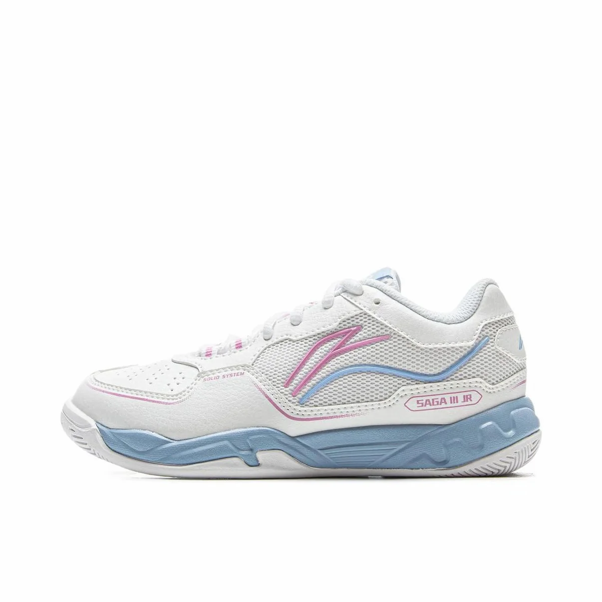 Kids Li-Ning Saga 3 Badminton Shoes - Standard White