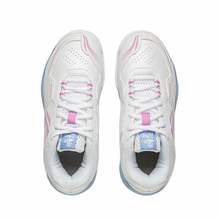 Kids Li-Ning Saga 3 Badminton Shoes - Standard White - Image 4