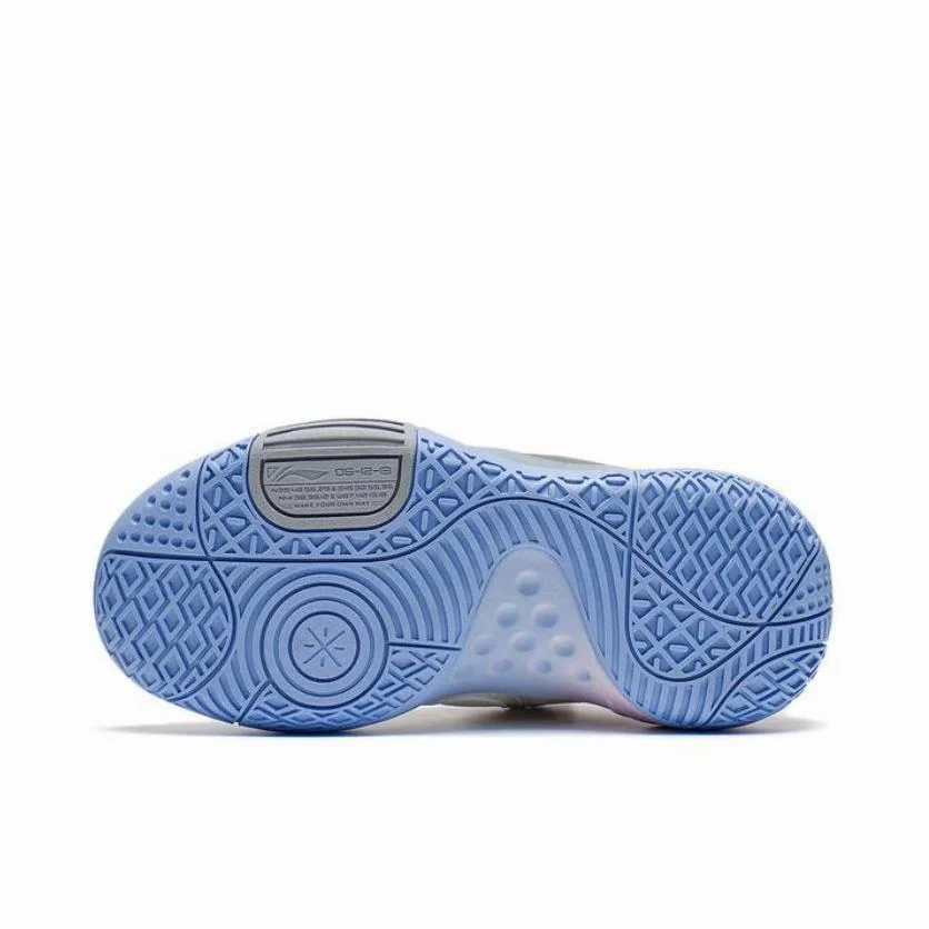 (Kids/Young)Li-Ning Wade All City 8 - Pearl White/Blue - Image 3