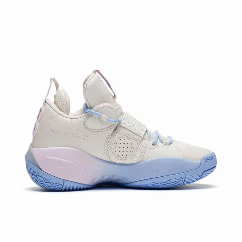 (Kids/Young)Li-Ning Wade All City 8 - Pearl White/Blue - Image 5