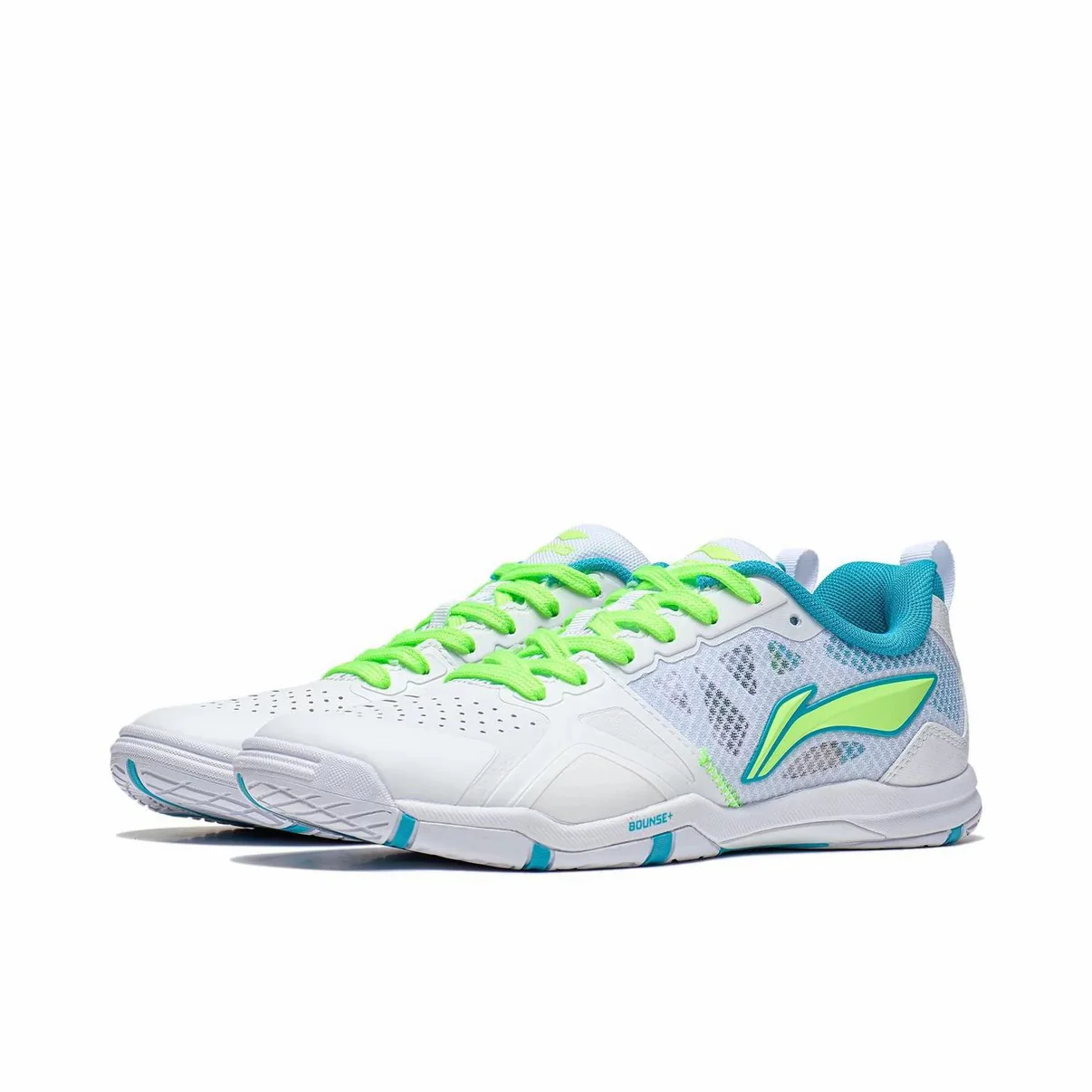 Li-Ning Eagle Eye 2.0 Pro Table Tennis Shoes - White/Cyan - Image 2