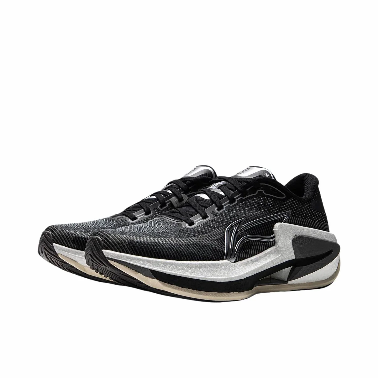 （Men & Women) Li-Ning Furious Rider 8 Running Shoes - Black - Image 2