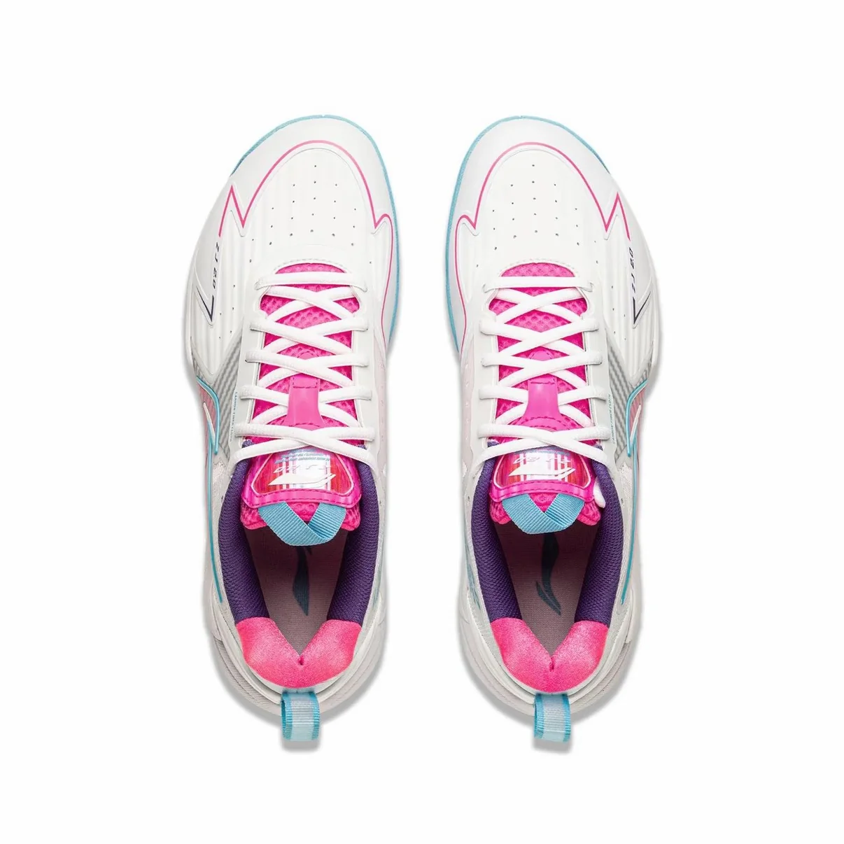 Li-Ning Halberd ZJ 2.0 Badminton Shoes - White/Blue/Pink - Image 6