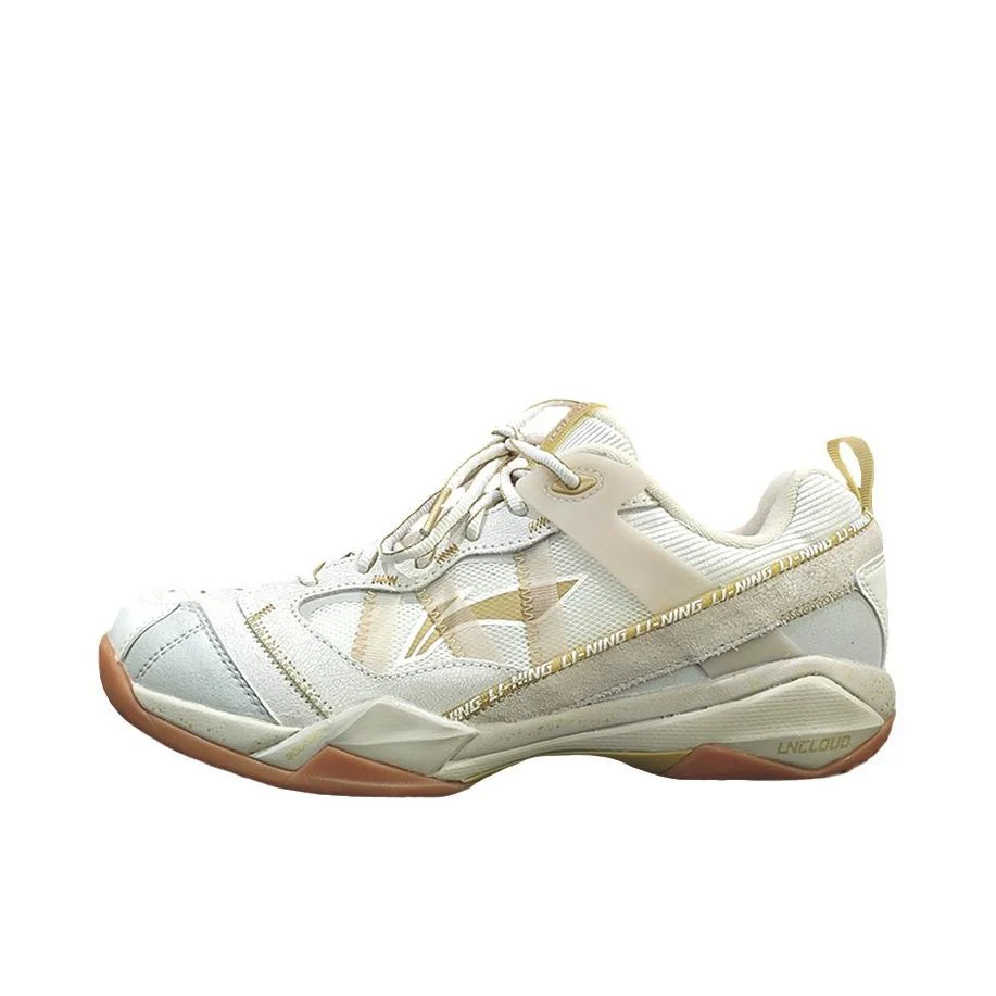 （Shi Yu Qi）Li-Ning Invincible Ace Badminton Shoes - White/Gold