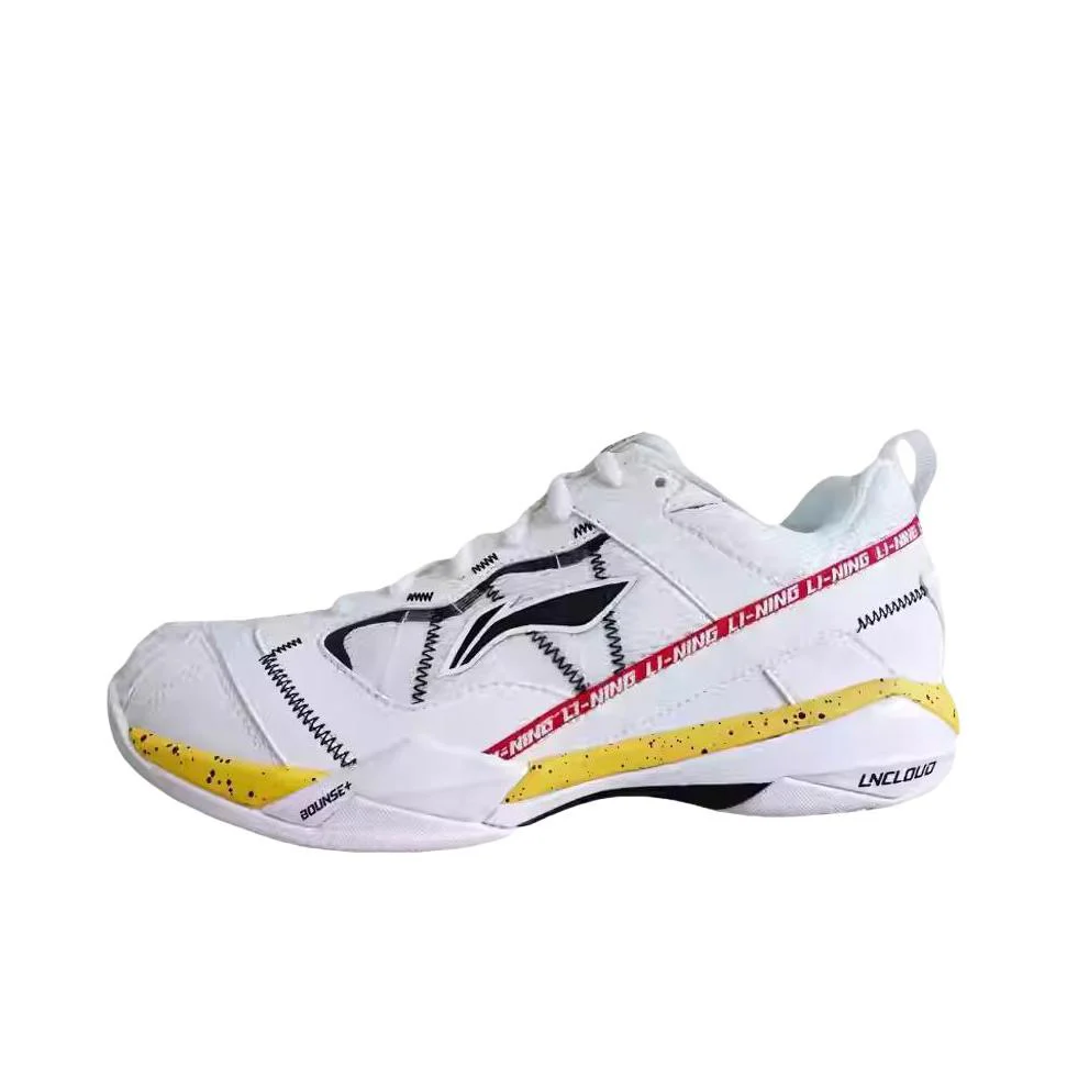 （Shi Yu Qi）Li-Ning Invincible Ace Badminton Shoes - White/Yellow/Blue - Image 2