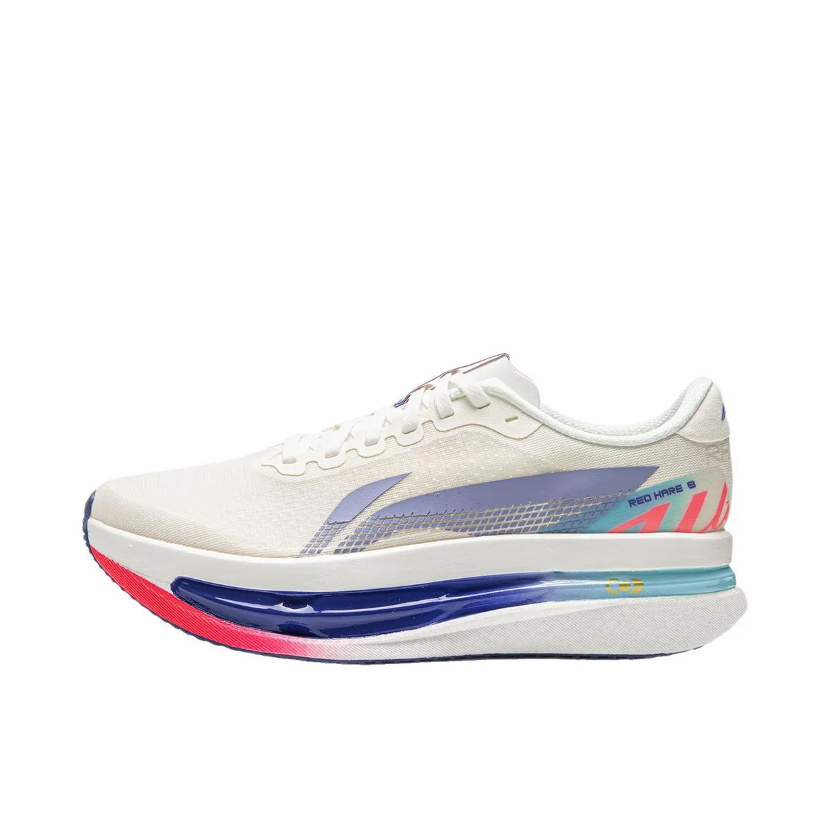 (Women & Men)Li-Ning Red Hare 9 Ultra Marathon Running Shoes - Champagne White/Blue - Image 2
