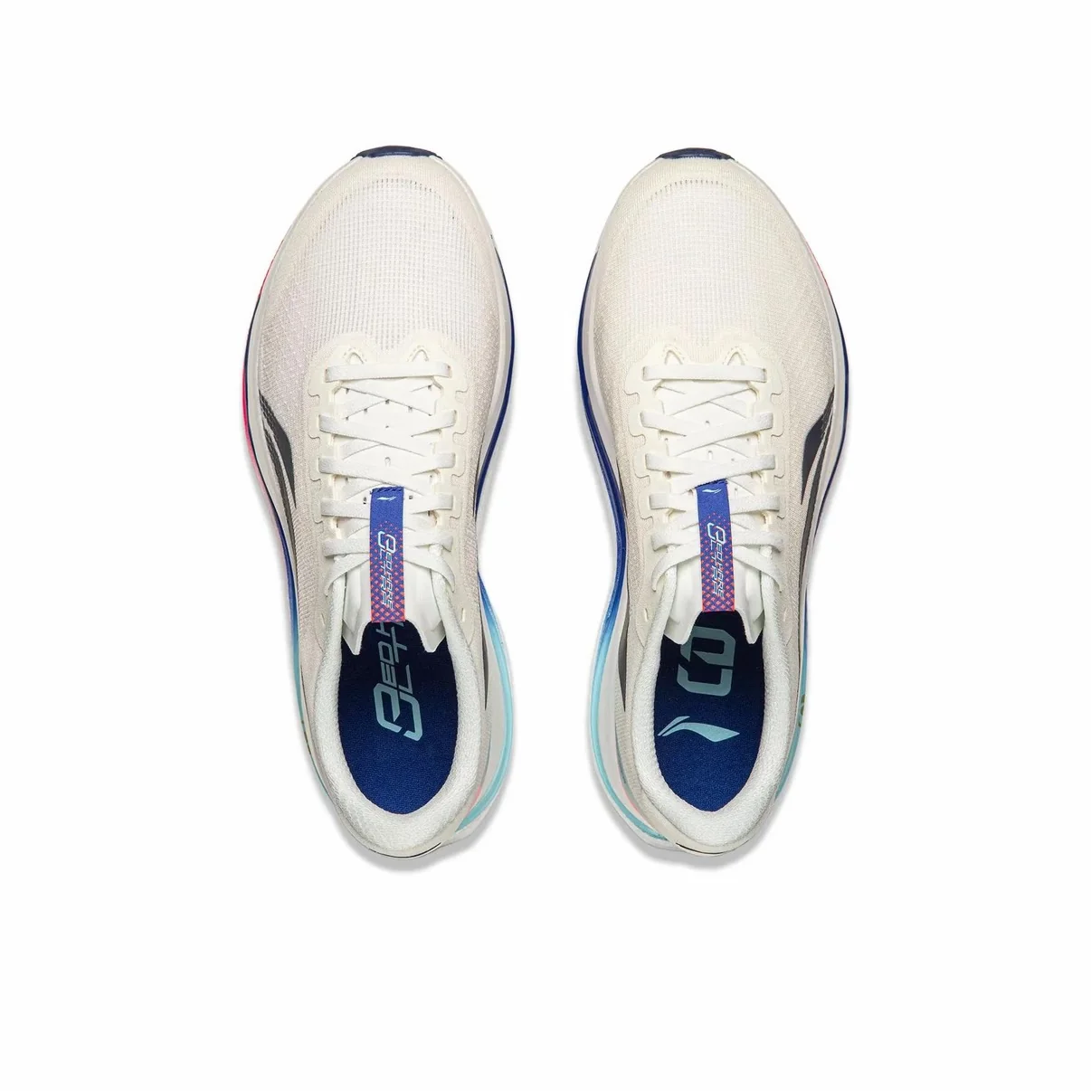 (Women & Men)Li-Ning Red Hare 9 Ultra Marathon Running Shoes - Champagne White/Blue - Image 7