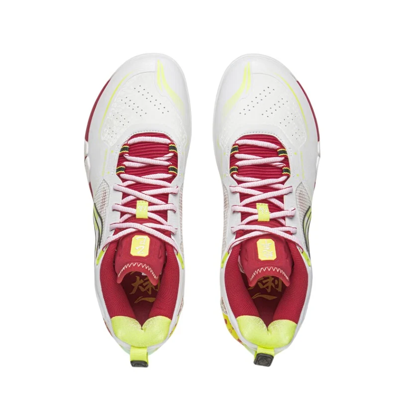 Li-Ning Saga 3 Pro Badminton Shoes - White/Red - Image 5