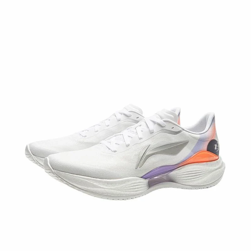 Li-Ning Ultra Light 2023 Running Shoes - White/Purple/Orange - Image 2