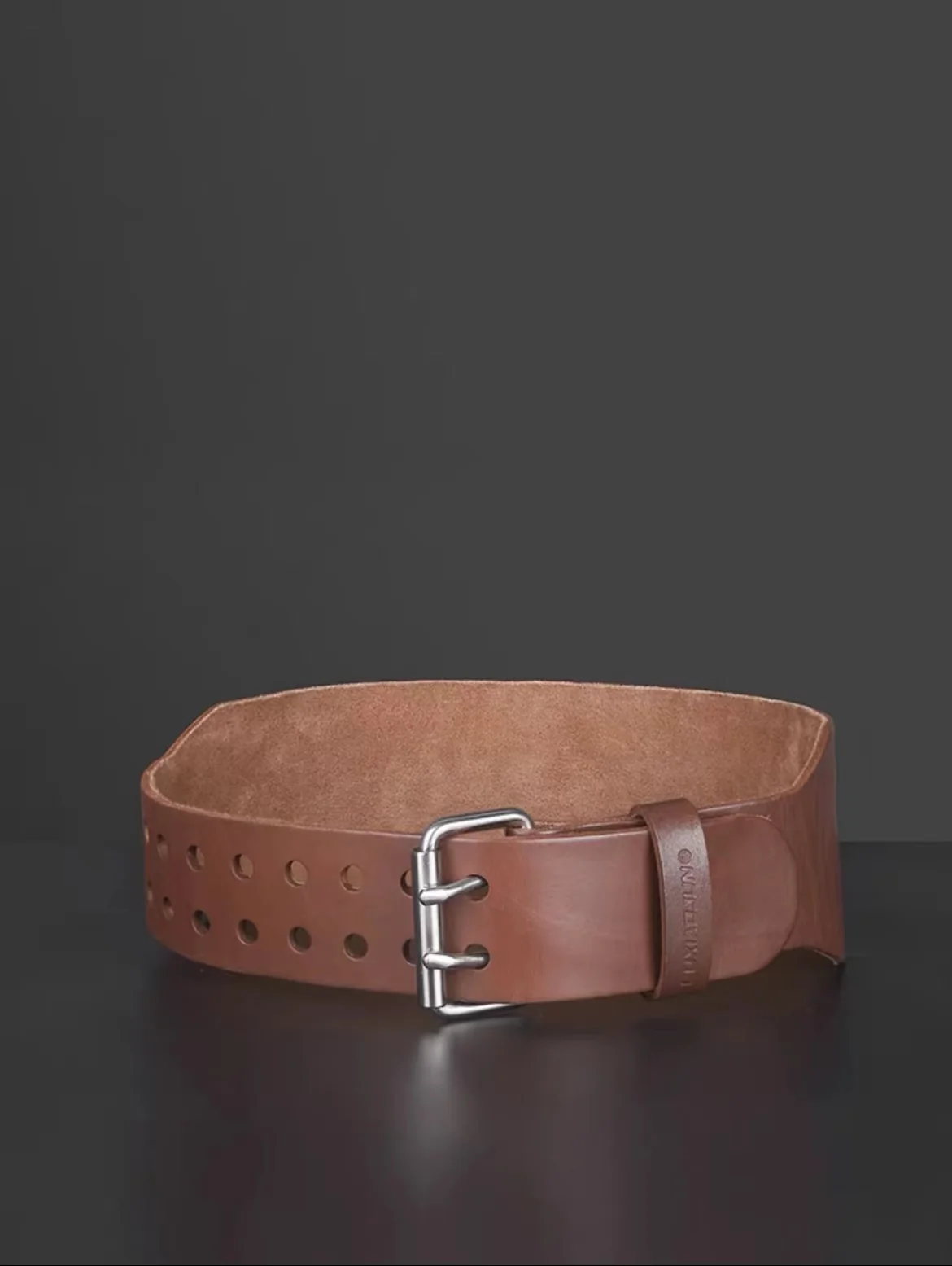 Lu Xiaojun CT510 Top Layer Cowhide Weightlifting Belt Deadlift Squat Belt - Image 5