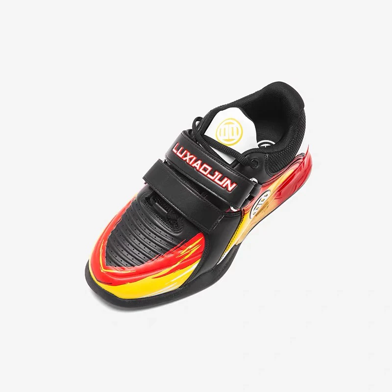 Lu Xiaojun Lifter 1.0 Professional Weightlifting Shoes / Squat Shoes - Red/Yellow/Black - Image 2