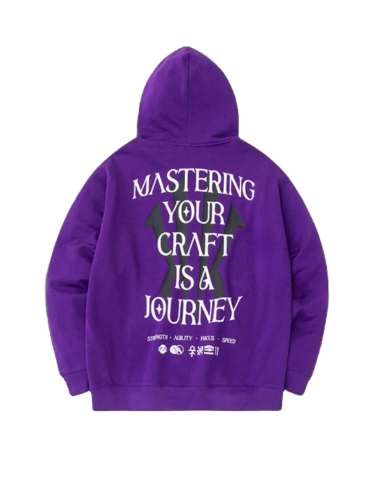 Shield Fleece Comfortable Hoodie - Purple