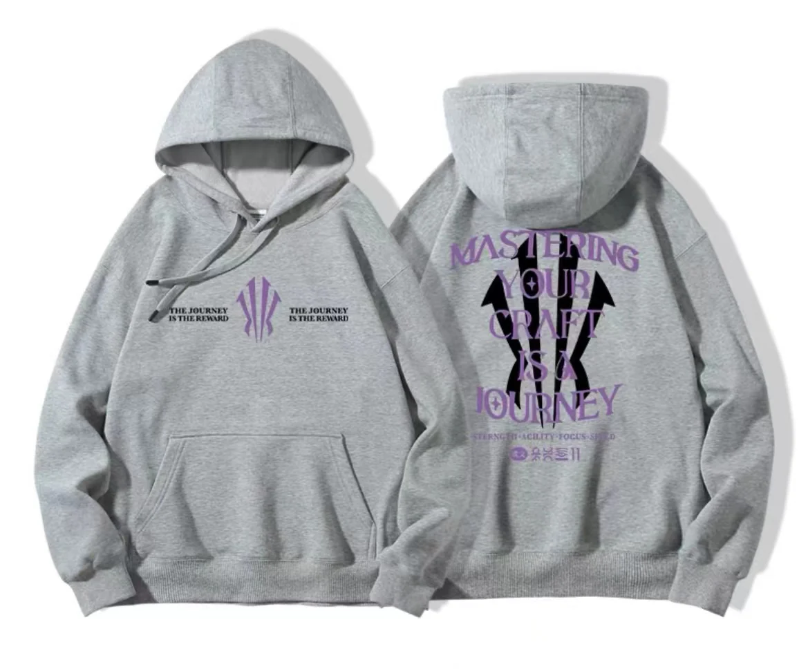 Shield Fleece Comfortable Hoodie - Purple - Image 4