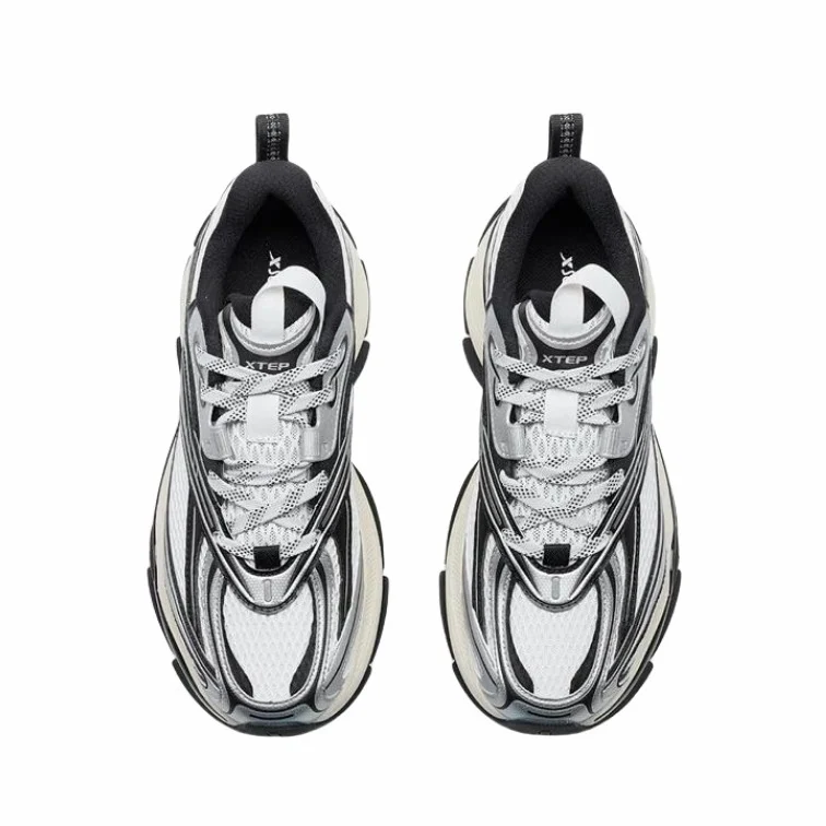 Xtep Basque 2 Sports Couple Height Increasing Shoes - Black/Gray - Image 5