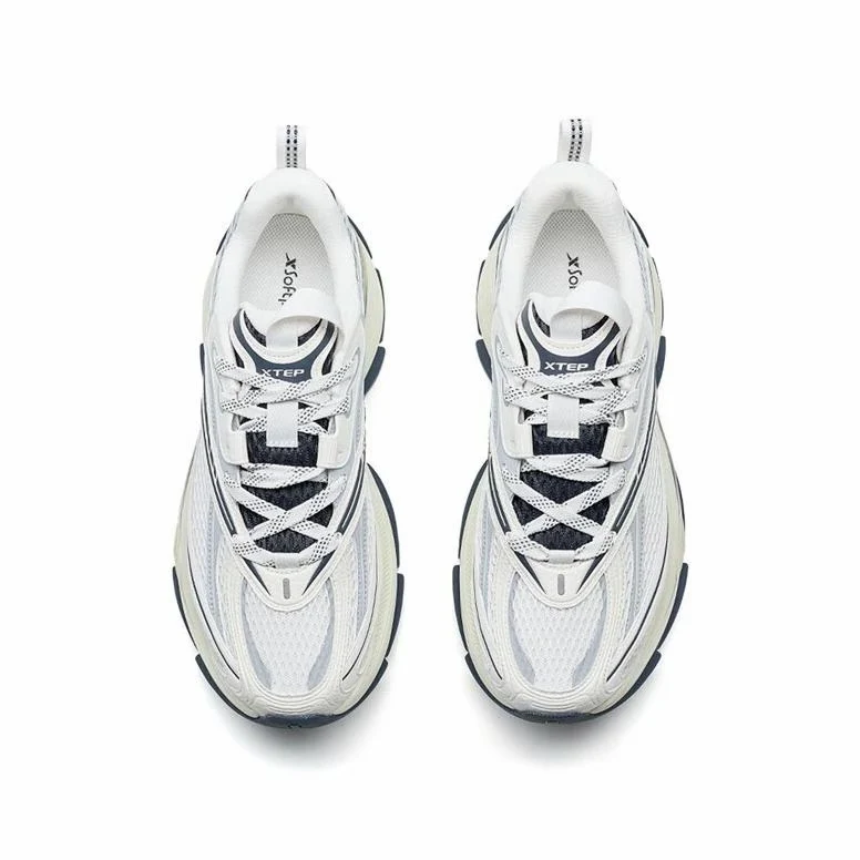 Xtep Basque 2 Sports Couple Height Increasing Shoes - Dawn Gray - Image 5