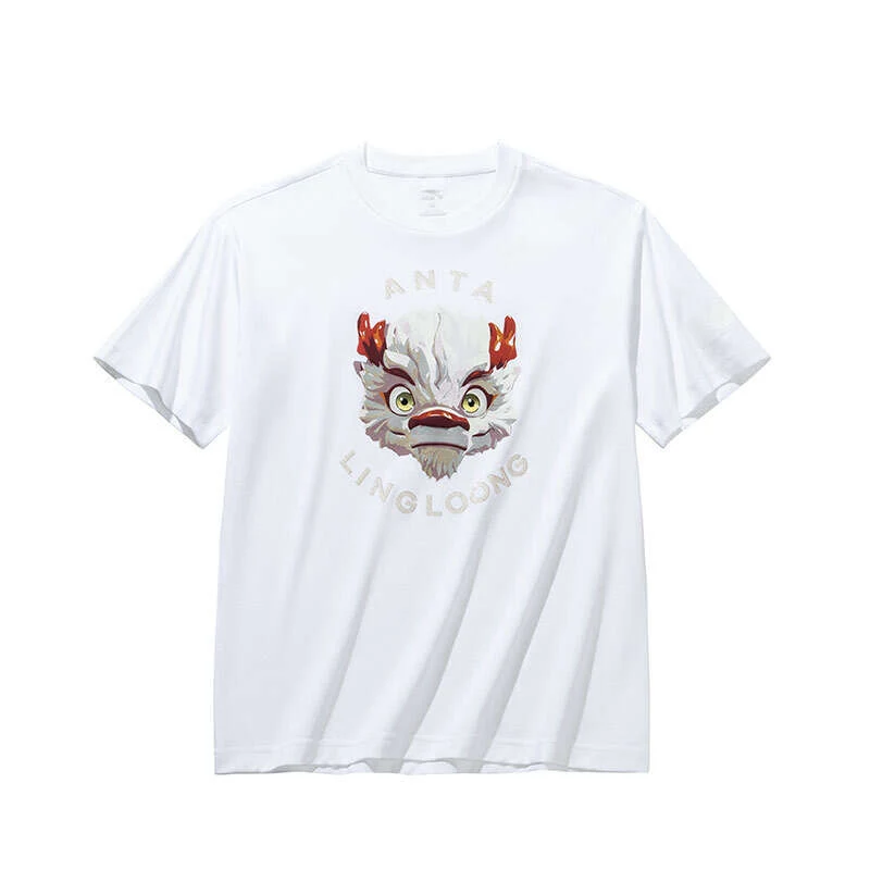 【Yibo Wang】Anta Ling Loong Tee 2024 Paris Olympics T-shirt - Snow White - Image 2