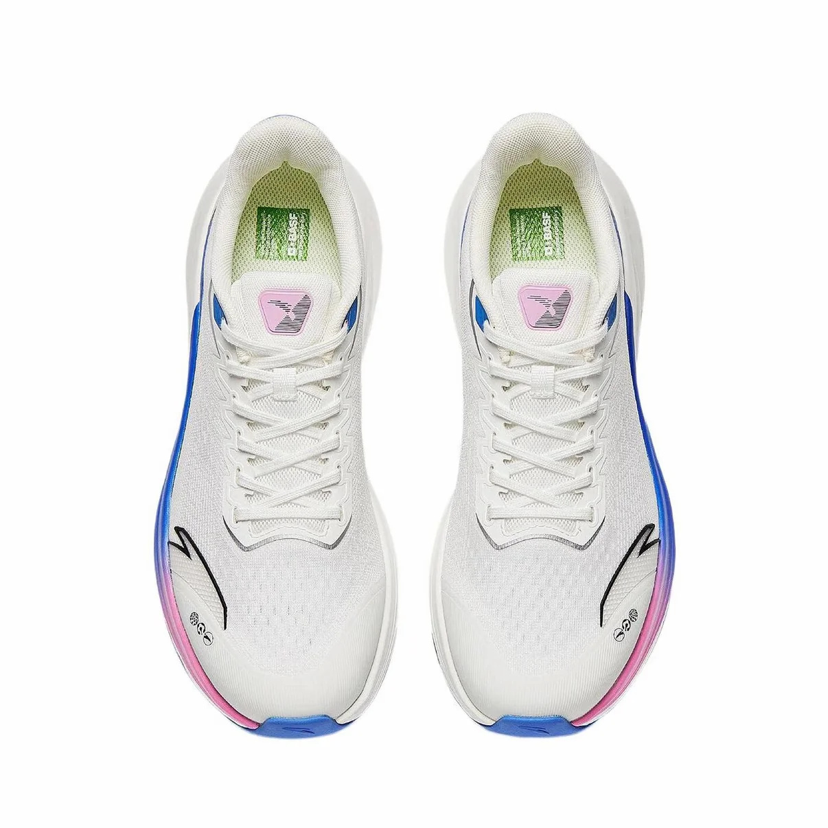 【Yibo Wang】 Anta Stinger 6 Fabric PP Film Running Shoes - White/Blue/Pink - Image 5